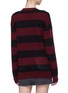 Back View - Click To Enlarge - T BY ALEXANDER WANG - 'Wash & Go' stripe Merino wool blend cardigan