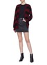 Figure View - Click To Enlarge - T BY ALEXANDER WANG - 'Wash & Go' stripe Merino wool blend cardigan