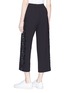 Back View - Click To Enlarge - ALICE & OLIVIA - 'Benny' floral lace outseam cropped flared pants