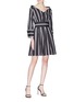 Figure View - Click To Enlarge - ALICE & OLIVIA - 'Iliana' stripe poplin dress