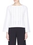 Main View - Click To Enlarge - ALICE & OLIVIA - 'Melania' bell sleeve cable knit sweater