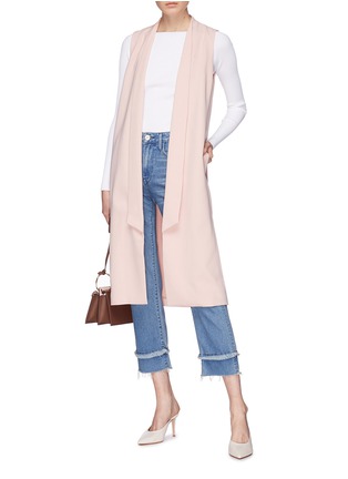 Figure View - Click To Enlarge - ALICE & OLIVIA - 'Keaton' extended lapel crepe long vest