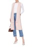Figure View - Click To Enlarge - ALICE & OLIVIA - 'Keaton' extended lapel crepe long vest