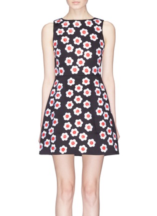 Main View - Click To Enlarge - ALICE & OLIVIA - 'Lindsey' sequin floral embroidered dress