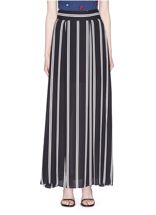 Main View - Click To Enlarge - ALICE & OLIVIA - 'Gabel' stripe pleated maxi skirt