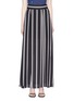 Main View - Click To Enlarge - ALICE & OLIVIA - 'Gabel' stripe pleated maxi skirt