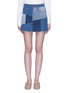Main View - Click To Enlarge - ALICE & OLIVIA - Patchwork denim mini skirt