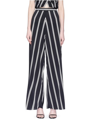 Main View - Click To Enlarge - ALICE & OLIVIA - 'Athena' stripe wide leg pants