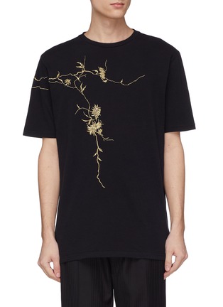 Main View - Click To Enlarge - HAIDER ACKERMANN - Floral embroidered T-shirt