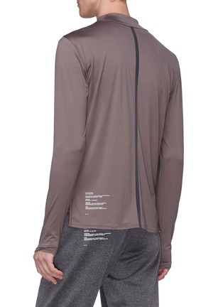 Back View - Click To Enlarge - 73398 - Reflective logo print performance long sleeve T-shirt