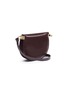 Detail View - Click To Enlarge - JW ANDERSON - 'Latch' colourblock barbell ring leather crossbody bag