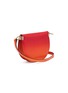 Detail View - Click To Enlarge - JW ANDERSON - 'Latch' barbell ring ombré leather crossbody bag