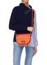 Figure View - Click To Enlarge - JW ANDERSON - 'Latch' barbell ring ombré leather crossbody bag