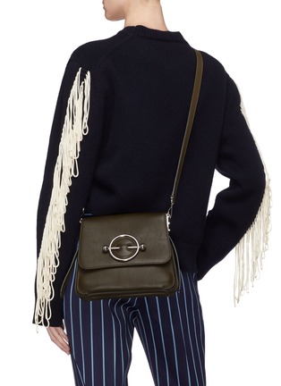 Figure View - Click To Enlarge - JW ANDERSON - 'Disc' barbell ring crossbody bag
