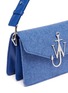  - JW ANDERSON - Logo plate wool felt and leather shoulder bag