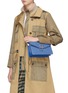 Front View - Click To Enlarge - JW ANDERSON - Logo plate wool felt and leather shoulder bag