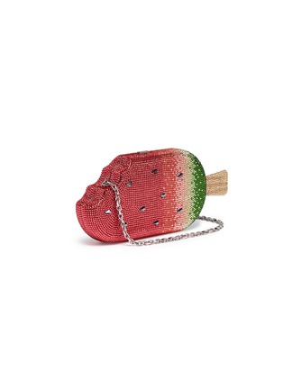 Detail View - Click To Enlarge - JUDITH LEIBER - 'Watermelon Popsicle' crystal pavé minaudière