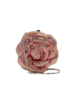 Main View - Click To Enlarge - JUDITH LEIBER - 'Apricot Rose' crystal pavé minaudière