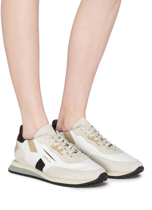 Figure View - Click To Enlarge - GHŌUD - Suede panel leather sneakers