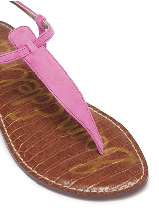 Detail View - Click To Enlarge - SAM EDELMAN - 'Gigi' suede thong sandals