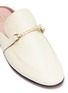 Detail View - Click To Enlarge - PEDDER RED - 'Rio' faux pearl bar leather slides