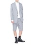 Figure View - Click To Enlarge - NEIL BARRETT - Drop crotch houndstooth check shorts