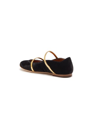 Figure View - Click To Enlarge - MALONE SOULIERS - 'Maureen' strappy velvet kids flats