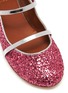 Detail View - Click To Enlarge - MALONE SOULIERS - 'Maureen' strappy glitter kids flats