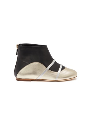 Main View - Click To Enlarge - MALONE SOULIERS - 'Madison' strappy colourblock leather kids ankle boots