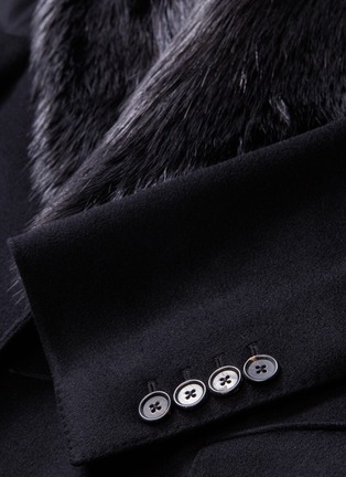  - - - Fur collar virgin wool-cashmere melton coat