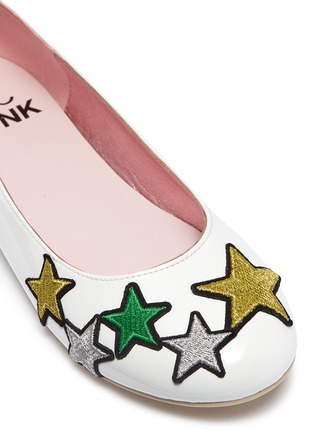Detail View - Click To Enlarge - WINK - 'Ice Cream' star appliqué patent leather kids ballet flats