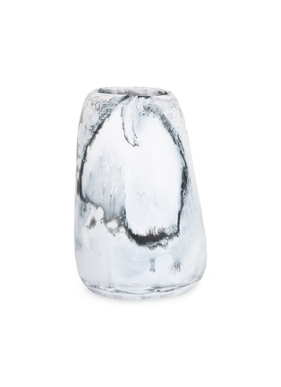 Main View - Click To Enlarge - DINOSAUR DESIGNS - Pebble large vase – Black & Snow Swirl