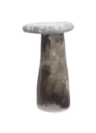 Main View - Click To Enlarge - DINOSAUR DESIGNS - Stone Boulder table – Oyster Shell Swirl