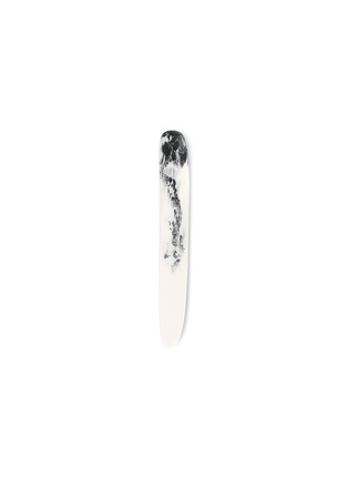 Main View - Click To Enlarge - DINOSAUR DESIGNS - Stone cheese knife – Black & Snow Swirl