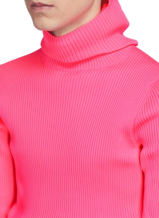 Detail View - Click To Enlarge - BALENCIAGA - Rib knit hoodie
