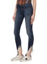 Front View - Click To Enlarge - R13 - 'Kate Skinny' shredded angled cuff jeans