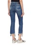 Back View - Click To Enlarge - R13 - 'Spiral Kick' shredded cuff cropped flared jeans