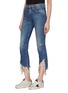 Front View - Click To Enlarge - R13 - 'Spiral Kick' shredded cuff cropped flared jeans
