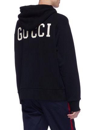 Back View - Click To Enlarge - GUCCI - x Major League Baseball 'Pittsburgh Pirates™' logo appliqué hoodie