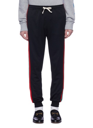 Main View - Click To Enlarge - GUCCI - Web stripe outseam jogging pants