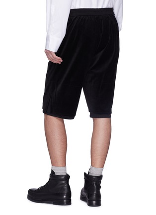 Back View - Click To Enlarge - 3.1 PHILLIP LIM - Layered cuff velour shorts