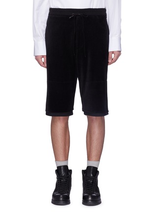Main View - Click To Enlarge - 3.1 PHILLIP LIM - Layered cuff velour shorts
