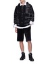 Figure View - Click To Enlarge - 3.1 PHILLIP LIM - Layered cuff velour shorts