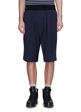 Main View - Click To Enlarge - 3.1 PHILLIP LIM - Contrast waist virgin wool shorts