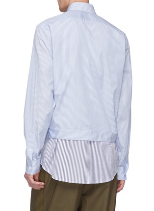 Back View - Click To Enlarge - 3.1 PHILLIP LIM - Belted stripe layered shirt jacket