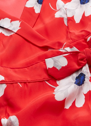 Detail View - Click To Enlarge - EQUIPMENT - 'Gowin' belted floral print silk wrap dress