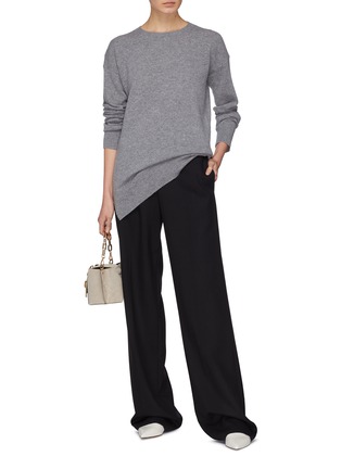Figure View - Click To Enlarge - EQUIPMENT - 'Gafton' tie keyhole back oversized cashmere sweater