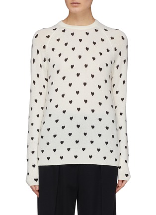 Main View - Click To Enlarge - EQUIPMENT - 'Sloane' heart print cashmere sweater