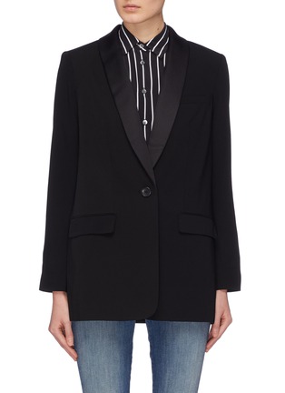 Main View - Click To Enlarge - EQUIPMENT - 'Quincy' satin shawl lapel blazer