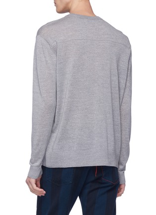 Back View - Click To Enlarge - ACNE STUDIOS - Planet embroidered Merino wool sweater